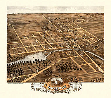 Naperville Panoramic Map